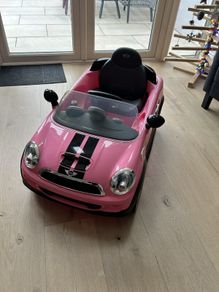 Electric Pink Mini Cooper Ride-On Car 6V