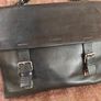 Quality Mens Leather Parisian Lancel Black Satchel Bag Image 2