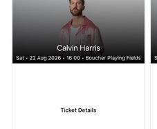 Calvin Harris Belfast Boucher Playing Fields x1