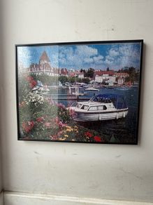 Puzzles in frame.