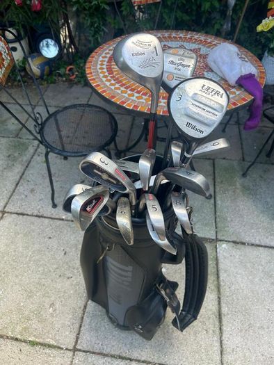 Wilson golf clubs and bag