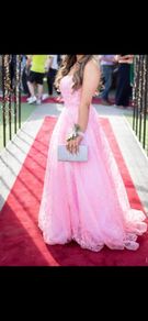 Pink sparkly dress with scarf from Obsession