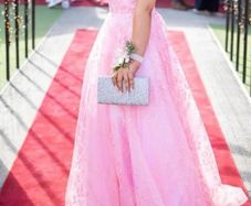 Pink sparkly dress with scarf from Obsession