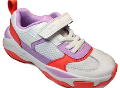 Clarins leather lilac girls trainers