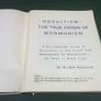 Occultism The true origins of Mormonism by W. J. Mc K. Cormick Belfast Ireland Image 2