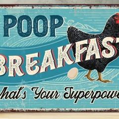 Chicken Superpower : Metal Sign