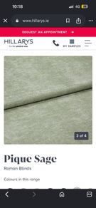 6 pique sage blackout Roman Blinds