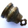 Vintage Brass Bell Etched Ornate Leaf Feather Image 9