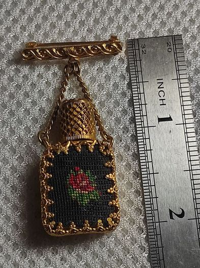 Vintage perfume bottle brooch