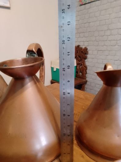 vintage copper measure jug collection