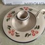 large stoneware jackson pottery modern design handmade holly candle holder with handle Image 6