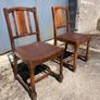 Vintage Chairs x 2 - Oak Image 3