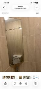 Bathroom corner mirror
