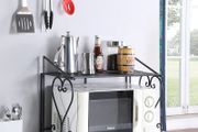 Stable metal microwave shelf, for kitchen organisation