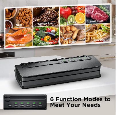 BRAND NEW Vacuum Sealer Dry and Wet Food Vacuum Sealer Machine with Vacuum Sealing Bag Roll Built-in Cutter and Stand