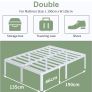 High White Double Bed Frame 4ft 6 with Rounded Corners Image 9