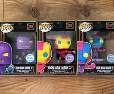 Funko Iron Man Blacklight Bundle (3 Pops)