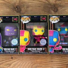Funko Iron Man Blacklight Bundle (3 Pops)