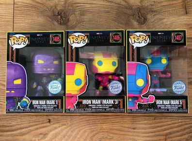Funko Iron Man Blacklight Bundle (3 Pops)