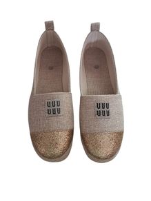 Miu Miu Inspired Linen Platform Espadrilles with Glitter