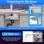 Stainless Steel kitche Sink,50 x 43cm,Inset Kitchen Sink,with Waste Kit,Drain Pipe,Pull-Out Drainer Basket,Suitable for Bathroom,Caravan Travelling Image 4