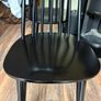 Solid Wood Dining Table (120 x 79 cm) & Matching Black Chairs Image 7