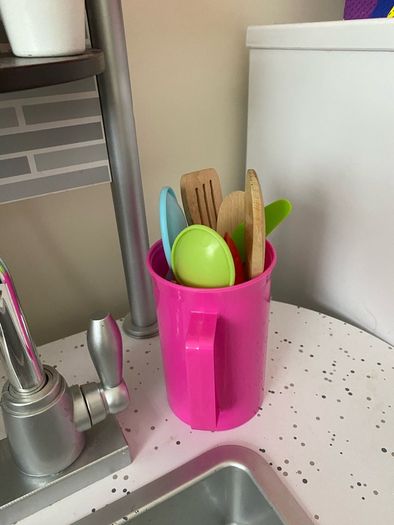 Wooden toy kitchen