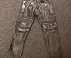 Motorbike leather trousers