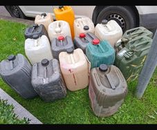 2Jerry cans and 14 Diesel drums
