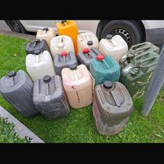 2Jerry cans and 14 Diesel drums