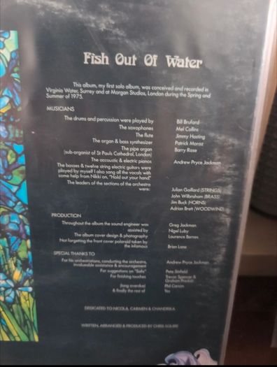 Chris Squire - Fish Out Of Water (LP, Album, Gat)