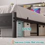 Metal Bed Frame Double Bed with Charging Station,Strong Image 4