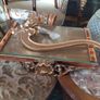 Vintage wall mirror with marble shelf Image 4