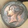 1846 Penny Victoria SCARCE DATE Nice Grade Image 3