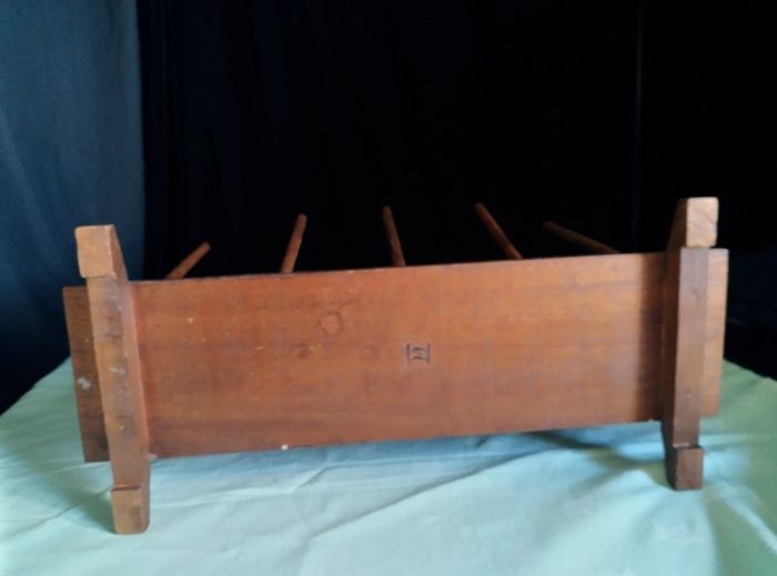Deco newspaper rack, wooden magazine rack