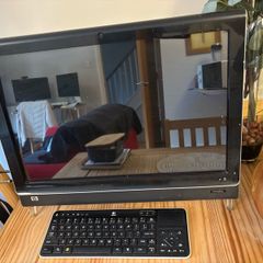 Vintage HP TouchSmart and wireless Logitech keyboard