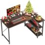 L Shaped Desk Small Corner Desk with Shelves 120CM Reversible Computer Desk Writing Table with Bookshelf for Home Office Small Space LOTS OF COLOURS AVAILABLE, SEE PHOTOS (FREE POSTAGE) Image 7