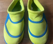 Kids/Junior Lime Green & Blue Aqua Shoes (Water Shoes)