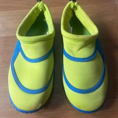 Kids/Junior Lime Green & Blue Aqua Shoes (Water Shoes)