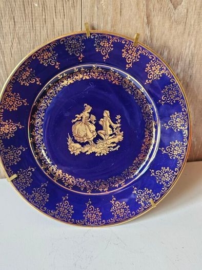 Vintage Limoges Cobalt Blue Decorative Ornaments