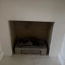 Cream Marble Fireplace Surround & Matching Hearth Image 6