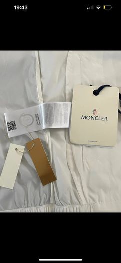MONCLER Rukbat Logo-jacquard Hooded Windbreaker White Jacket Size 4 (XL)