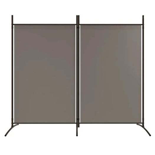 2-Panel Room Divider Anthracite 175x180 cm Fabric
