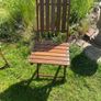 Wooden fold up deckchairs x 2 Image 2