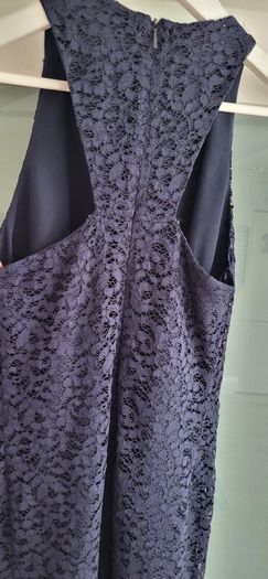 WHISTLES Navy Lace layered dress Sz 8UK - Bnwt Rrp 210