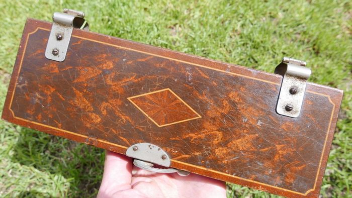 Vintage Acme Wood & Metal Clasped Tie Press