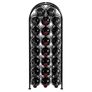 Metal 23 Bottles Wine Rack, Freestanding Wine Holder Floor, Home Kitchen Wine Storage Organiser Stand,Black Image 4