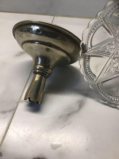 Unique Cone shaped 1950's Flower Vase on EPNS base