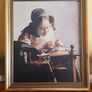 Vintage "The Lacemaker" by Jan Vermeer Image 4