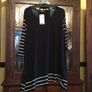 DORIS STREICH  . FURTHER REDUCED.   NEW a really nice tunic in black with white stripes on the sleeves and hemline . Length is 37 inches. Image 5